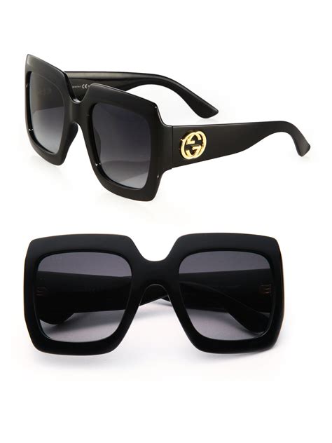 gucci 58mm oversize sunglasses|gucci 54mm oversized square sunglasses.